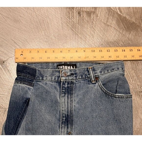 LAMBERT / Levis Up-Cycled Distressed Re-Purposed Lambert Womens Jeans 26 Blue De - Picture 10 of 12